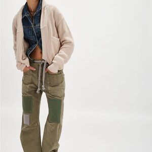 Free People We The Free - Worn Thru Surplus Cardi - Champagne Dream